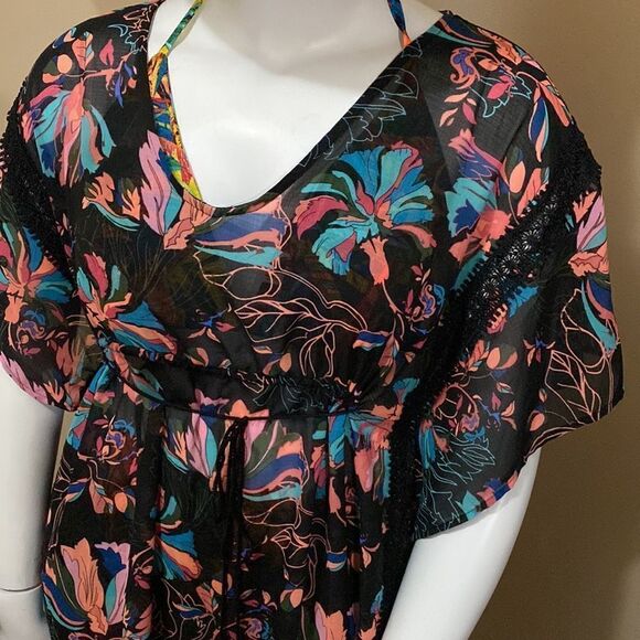 NWT Time and Tru Floral Swimsuit Cover Up - Size Large - Picture 13 of 15